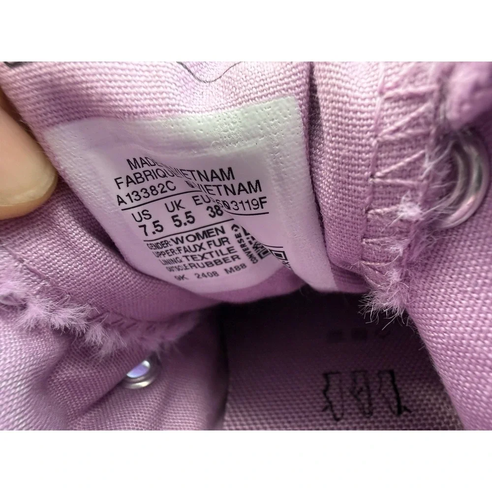 CONVERSE Chuck 70 Womens Sz 7.5 Faux Fur High Top Sneakers Amethyst Pink A13382C